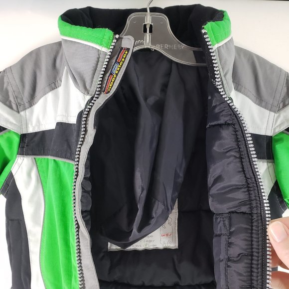 Obermeyer IGrow Kids Ski Snow Winter Coat Size 1 XS Green Black White Warm - Picture 5 of 9